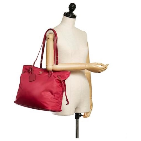 Authentic Prada Nylon Tessuto Tote Bag Pink - Picture 3 of 15